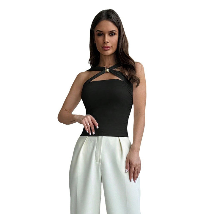 Tops élégants pour femmes avec nœud décoratif et encolure asymétrique Levoire