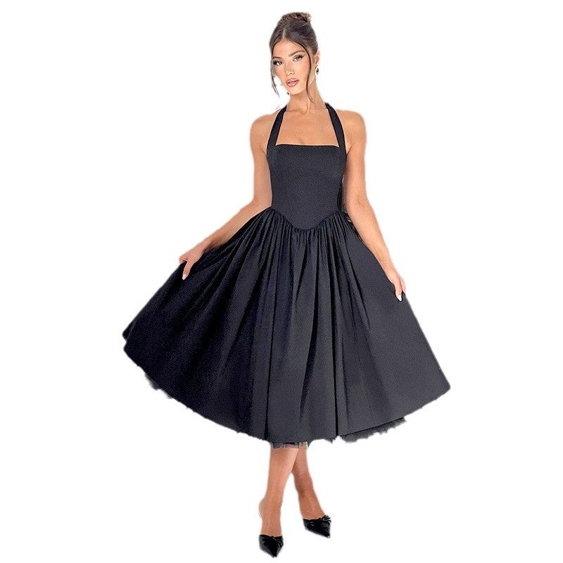 Robe de bal vintage pour femmes avec design décolleté et jupe volumineuse Levoire