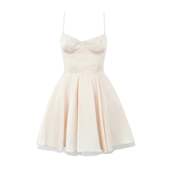 Levoire | Robe sans manches à décolleté en V floral chaud Abricot