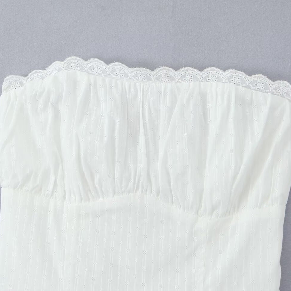 Levoire | Jupe Mini Tendance en Lin avec Détail sur la Poitrine