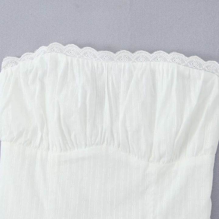 Levoire | Jupe Mini Tendance en Lin avec Détail sur la Poitrine