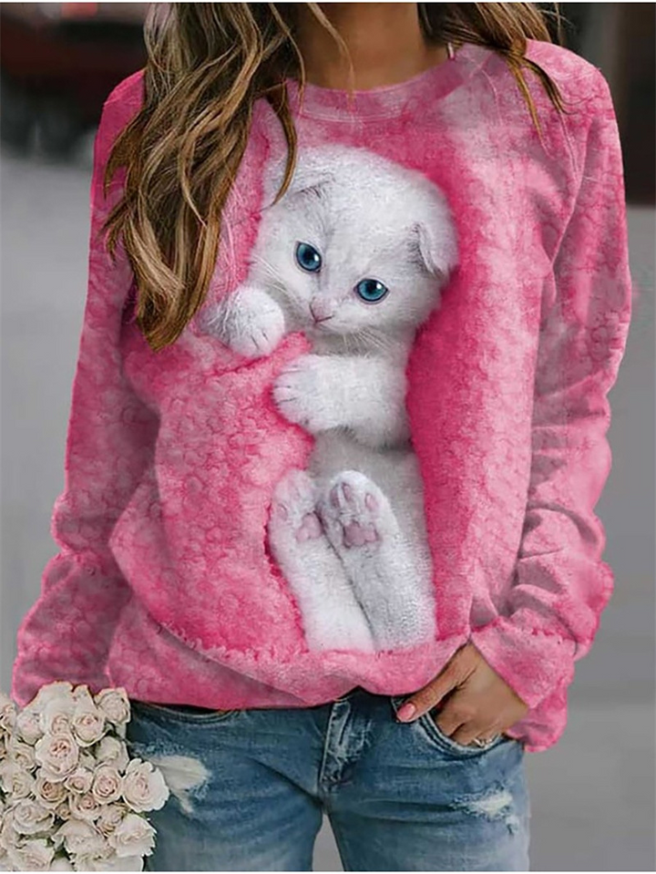 Levoire | Pull Élégant Avec Imprimé Animal Rosa