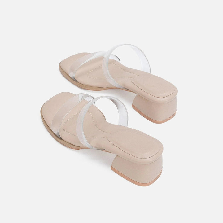 Levoire | Sandales pour femmes à talons moyens transparentes