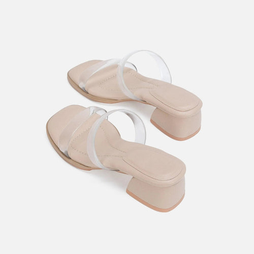 Levoire | Sandales pour femmes à talons moyens transparentes