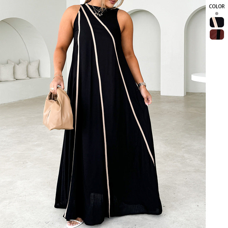 Robe maxi pour femmes avec une coupe asymétrique et un laçage élégant Levoire