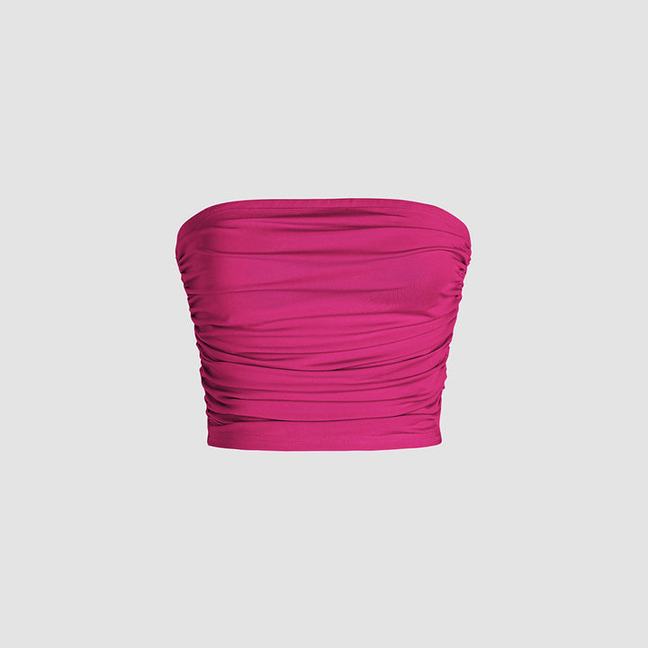 Top bandeau pour femmes avec des détails froncés et une taille élastique Levoire