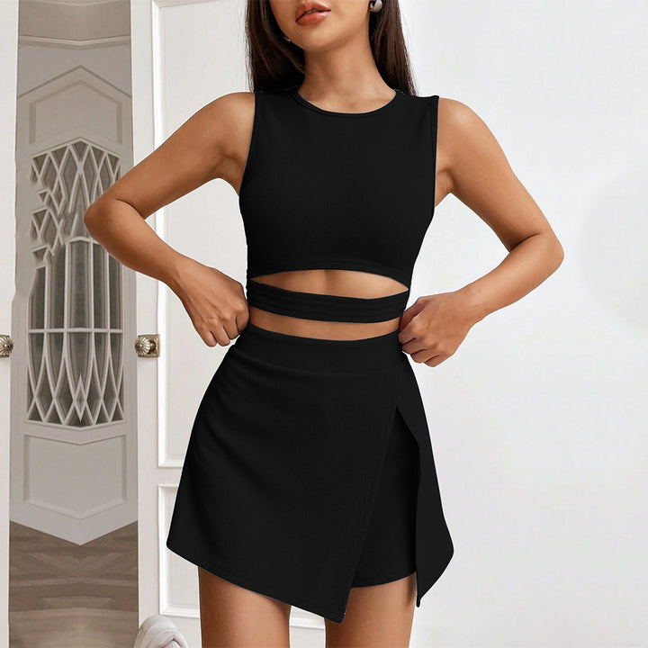 Ensemble top court et jupe pour femmes Levoire
