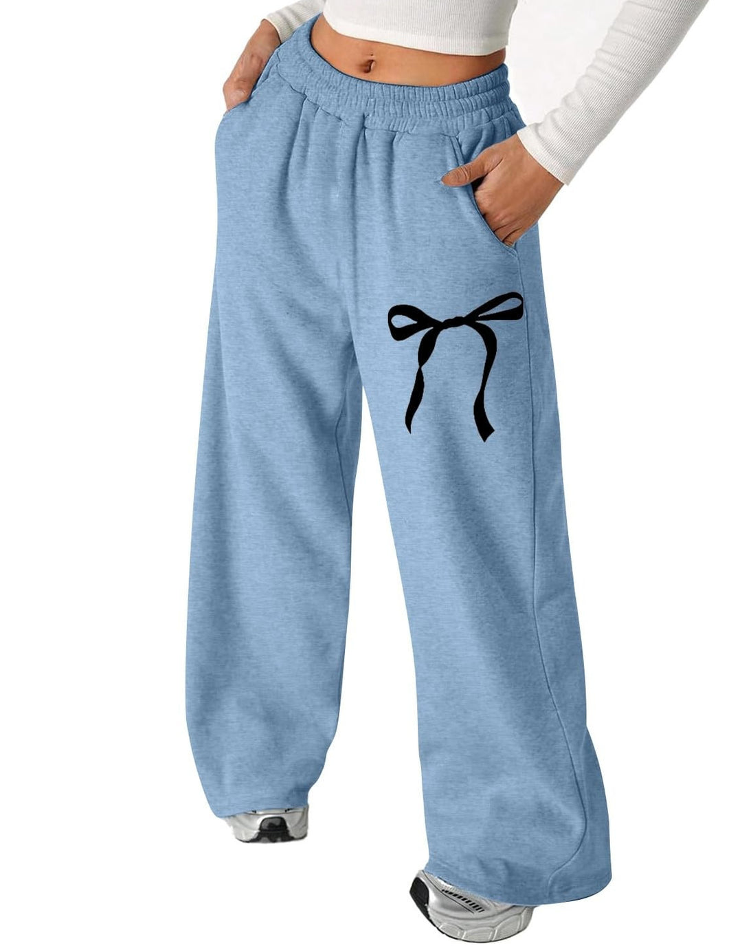 Pantalons de loisirs pour femmes avec motif de nœud élégant et coupe confortable Levoire
