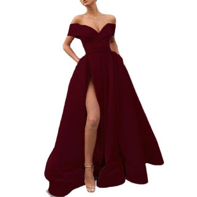 Levoire | Glamourueux Profond V décolleté Satin Multicolore Robe