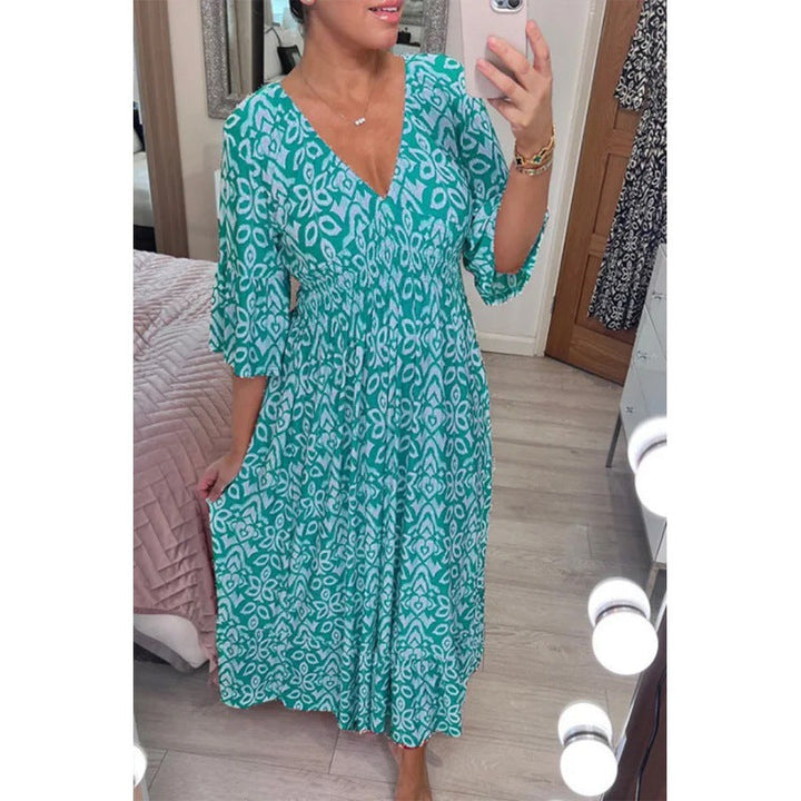 Levoire | Robe longue ample de plage Rento Näe-Bleu