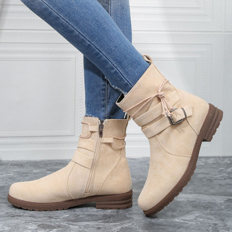 Levoire | Bottes Mi-Hautes Robustes À Boucle Pour Femmes