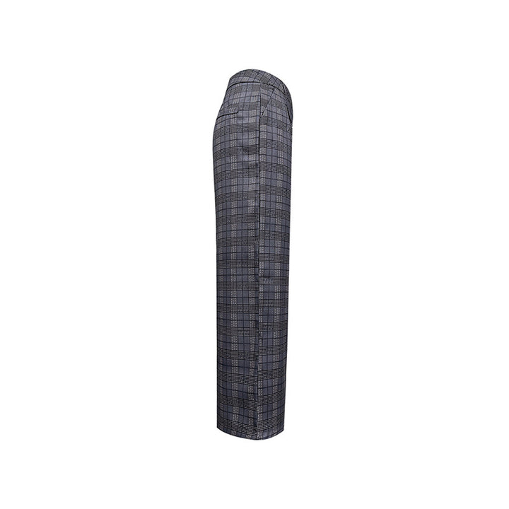 Pantalon large à carreaux pour femmes Levoire