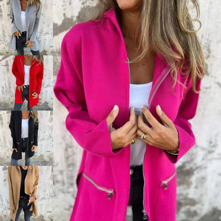 Veste surdimensionnée pour femmes avec poches zippées pratiques Levoire