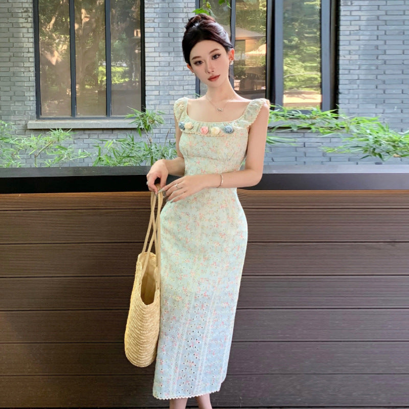 Levoire | robe ajustée à fleur avec perforations
