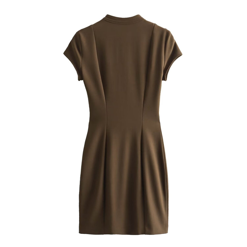 Levoire | Belle robe mini à zip de printemps avec poches