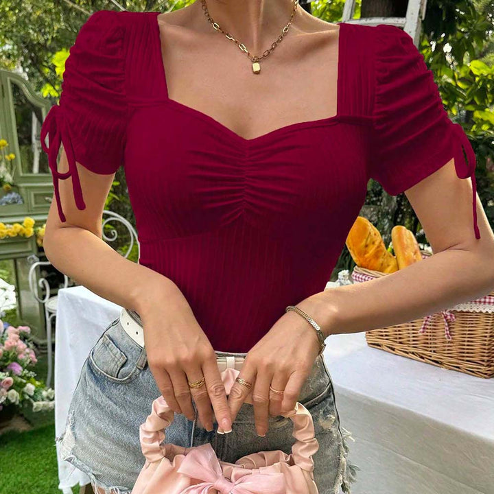 Blouse femme avec détails en volants et dos élégant Levoire