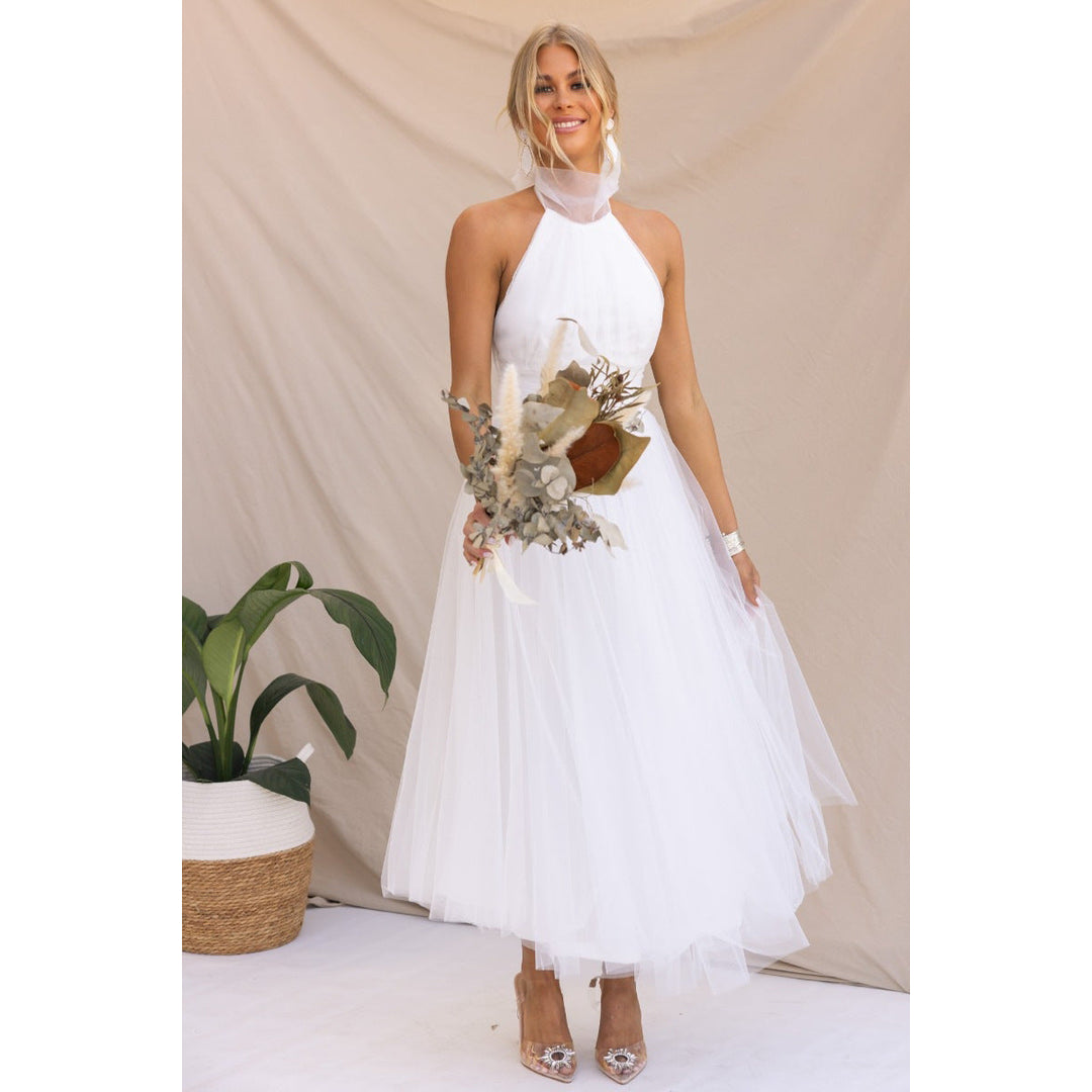 Levoire | Robe Élégante De Printemps Été Blanc