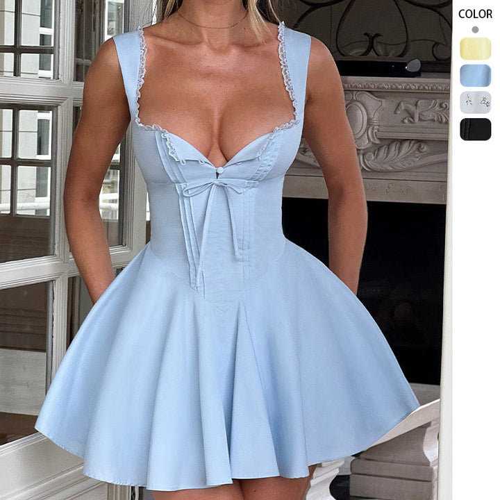 Robe mini élégante pour femmes avec haut ajusté et jupe ludique Levoire