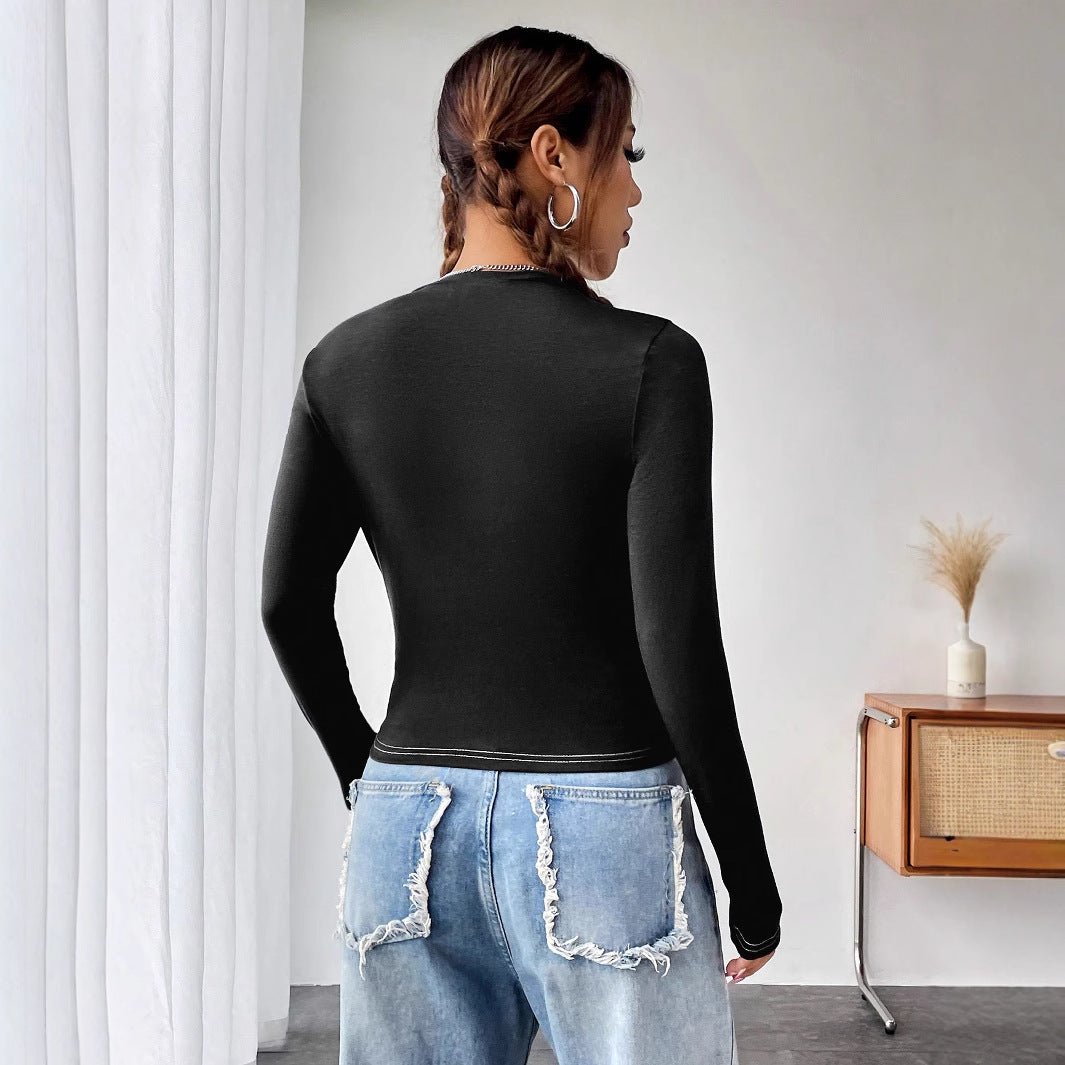 Chemisier à manches longues pour femmes avec impression de haute qualité et coupe ajustée Levoire
