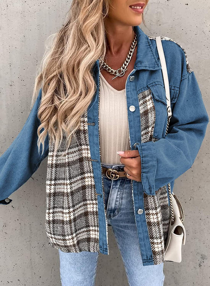 Levoire | Veste Carreautée À Manches Longues Bleu