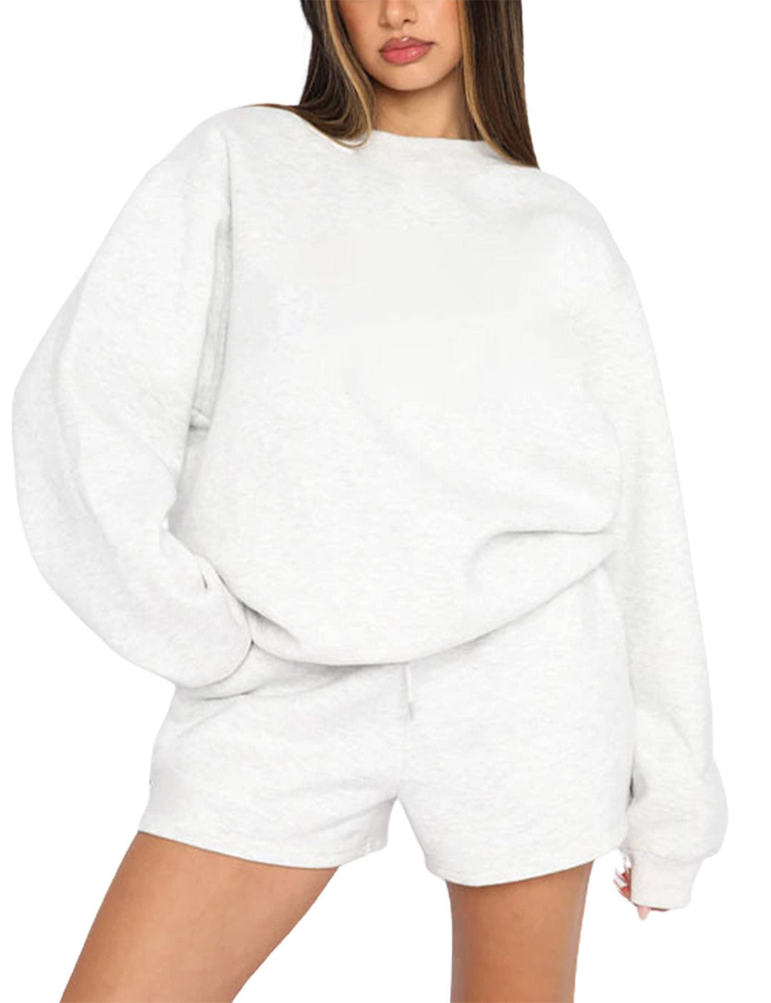 Levoire | Élégant ensemble de shorts de mode pour femmes Blanc