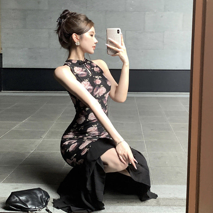 Levoire | Cheongsam-dress Robe en col montant ajustée
