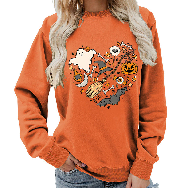 Sweatshirt d'Halloween pour femmes avec design créatif Levoire