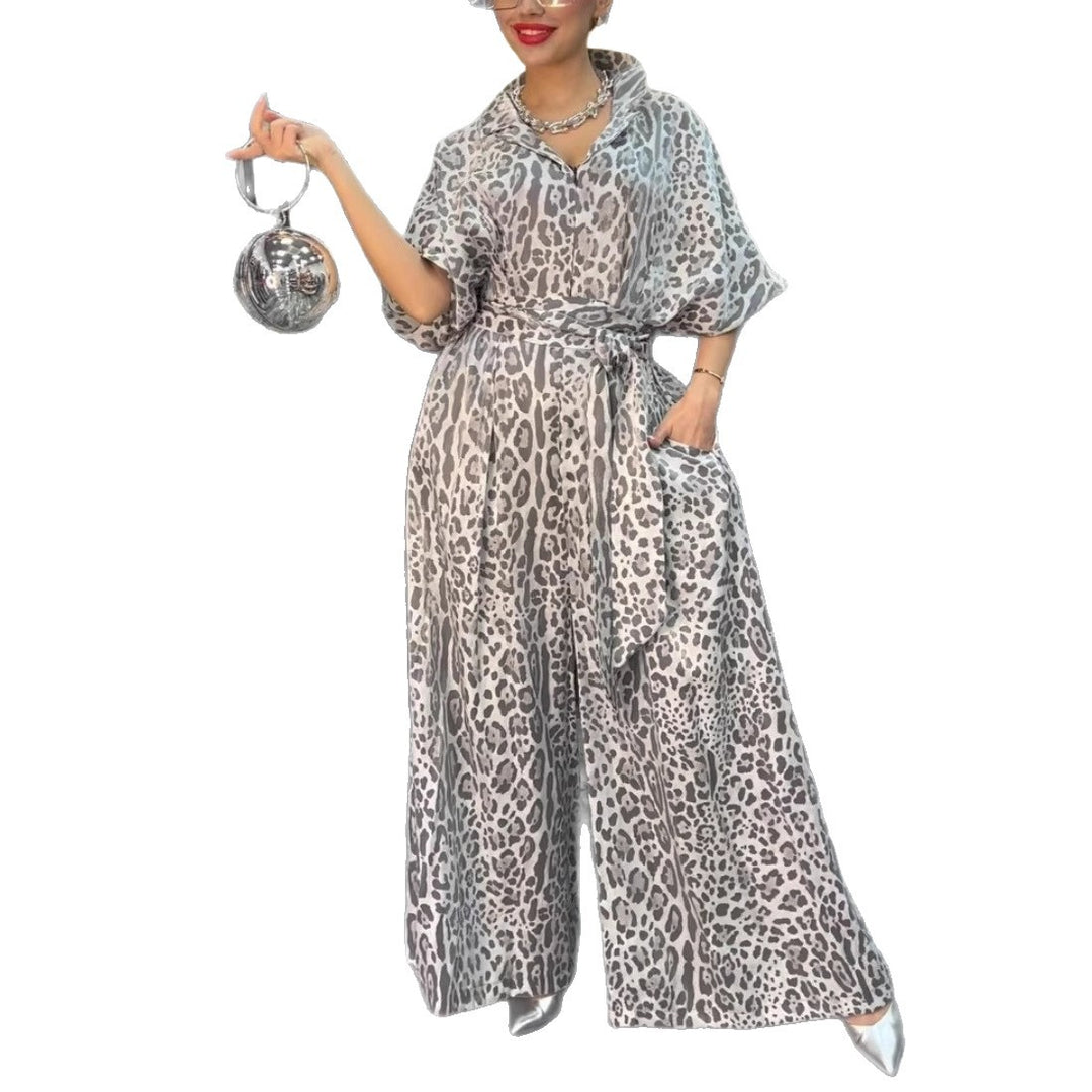 Combinaison élégante pour femmes avec jambes larges et motif floral Levoire