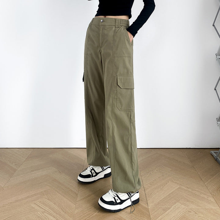 Pantalons cargo pour femmes à coupe large et poches pratiques Levoire