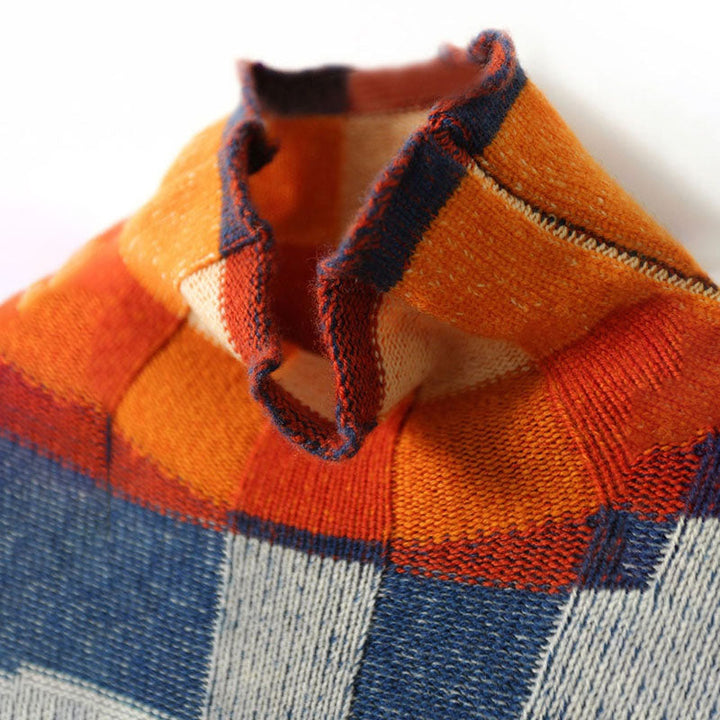 Levoire | En Tricot À Carreaux Colorés