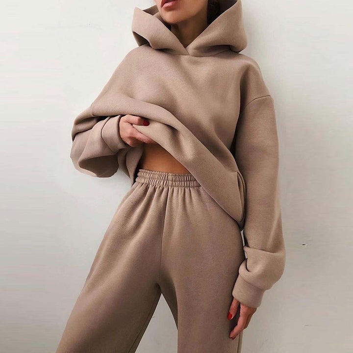Levoire | Sweat À Capuche Chic Et Ensemble De Jogging Pour Femmes Khaki