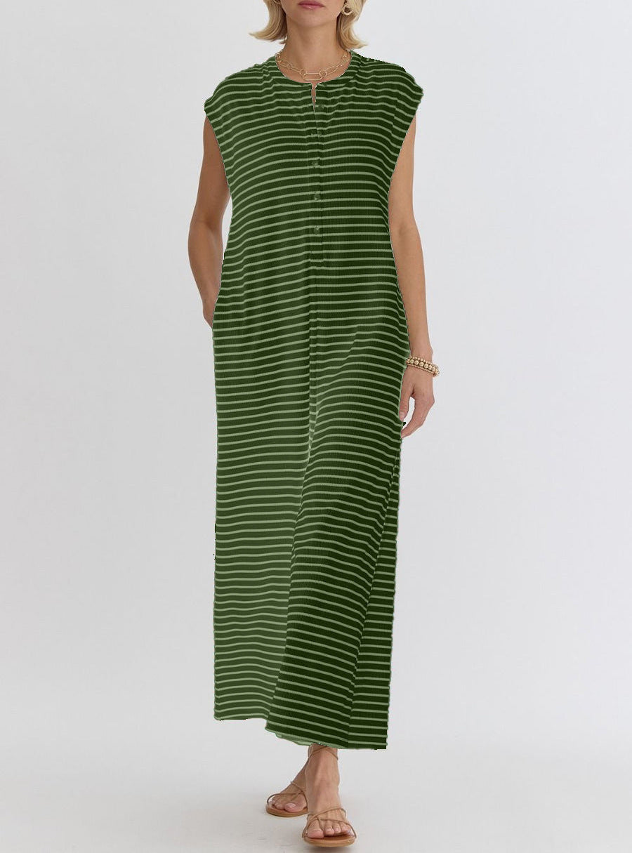 Combinaison décontractée femme avec motif stripes moderne et poches pratiques Levoire