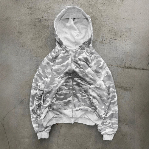 Sweat à capuche urbain pour femmes avec motif camouflage et larges poignets Levoire