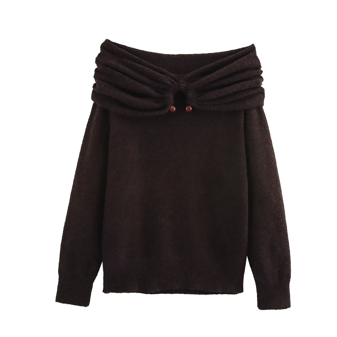Levoire | Pull à épaule unique atypique Braun
