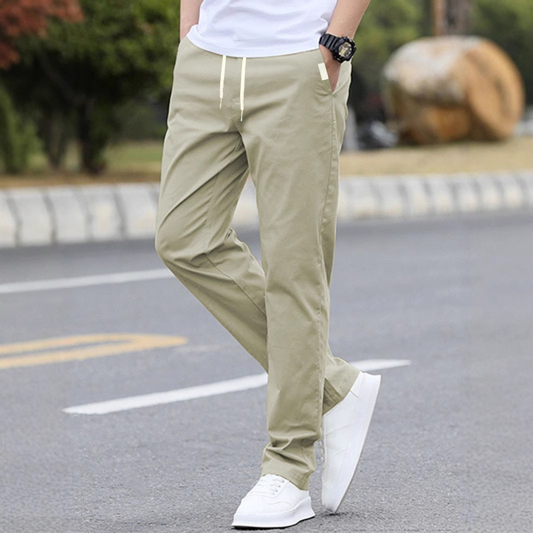 Pantalons de loisirs sportifs pour hommes avec taille élastique et poches latérales modernes Avriane