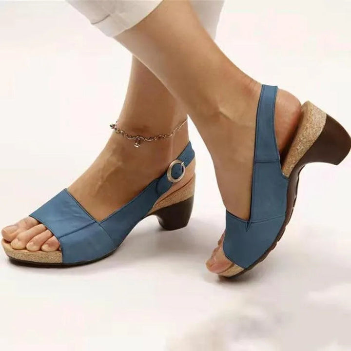 Levoire | Sandales pour femmes à semelle en caoutchouc Bleu