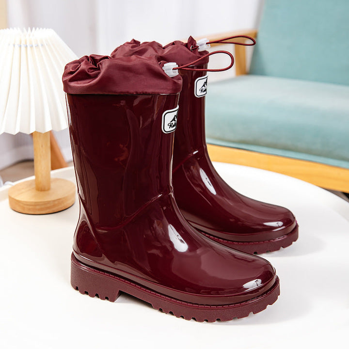 Femmes Bottes en caoutchouc de haute qualité et stylées avec système de lacets réglable Avriane