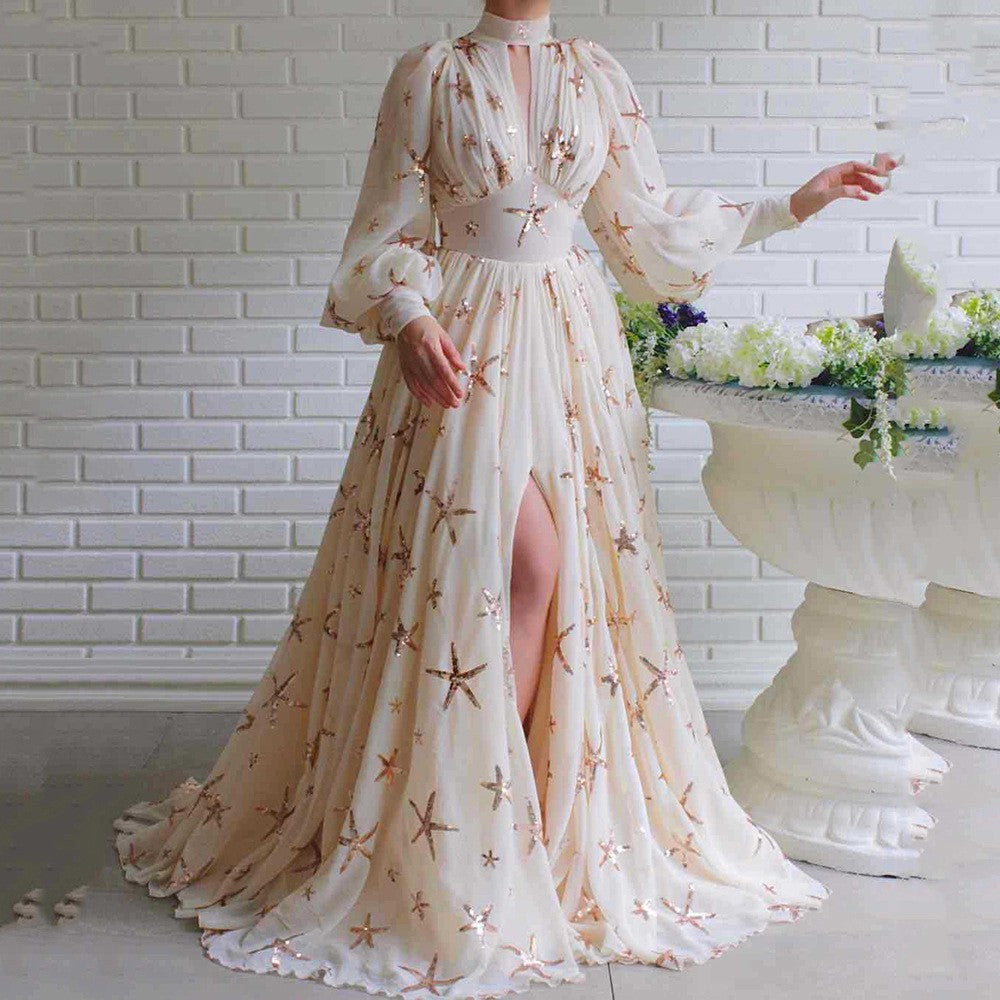Levoire | Élégant Robe Courte à Jupe en Tulle pour le Soir Beige