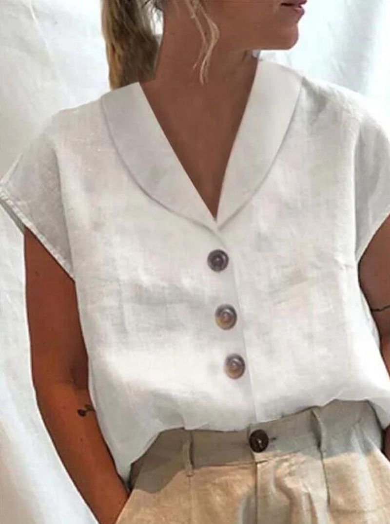 Levoire | Blouse À Col Tendance Blanc