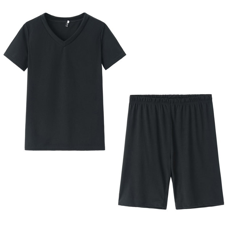 Ensemble de loisirs sportif pour femmes avec col en V et taille élastique Levoire