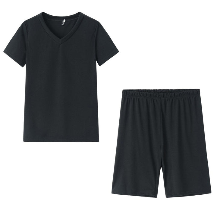 Ensemble de loisirs sportif pour femmes avec col en V et taille élastique Levoire