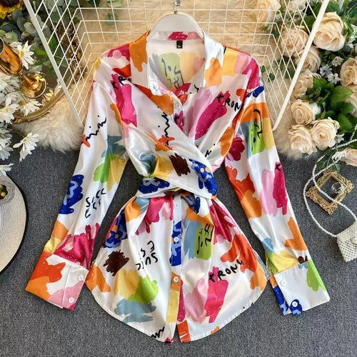 Levoire | T-shirt en satin mat irrégulièrement teinté
