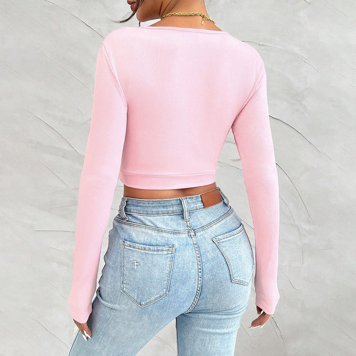 T-shirt à manches longues pour femmes avec fronces Levoire