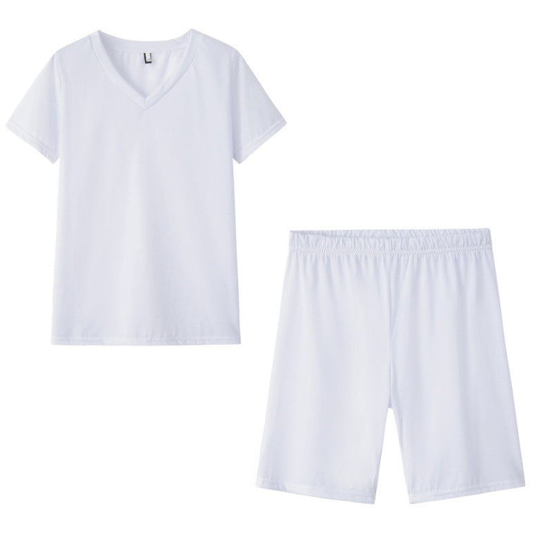Ensemble de loisirs sportif pour femmes avec col en V et taille élastique Levoire