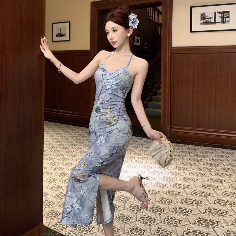 Levoire | Robe Kukka Vintage fleur fente sur le côté robe