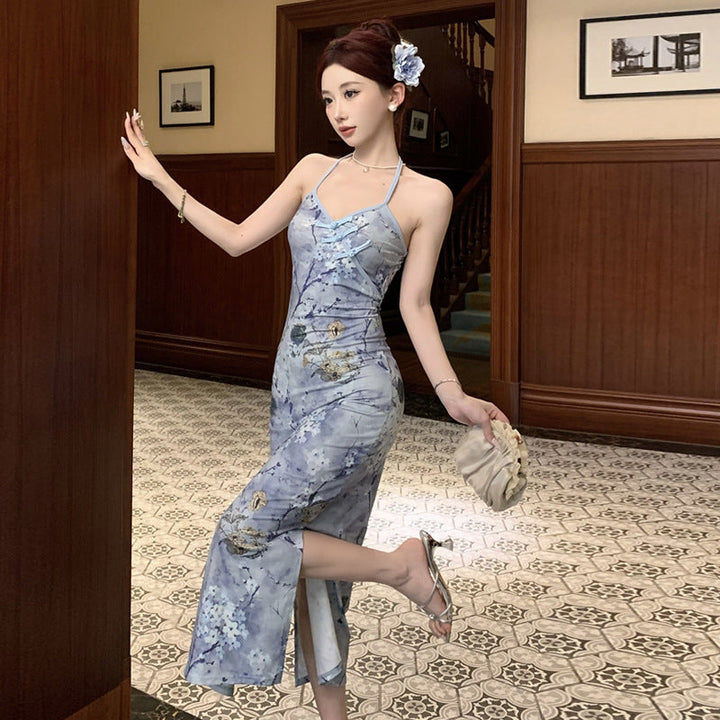 Levoire | Robe Kukka Vintage fleur fente sur le côté robe