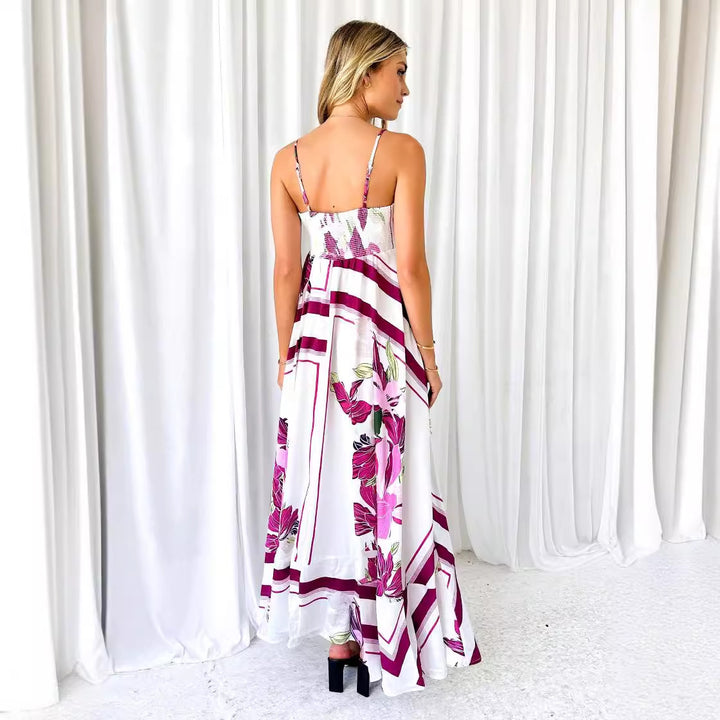 Robe maxi femme avec une coupe aérienne et des accents graphiques modernes Levoire