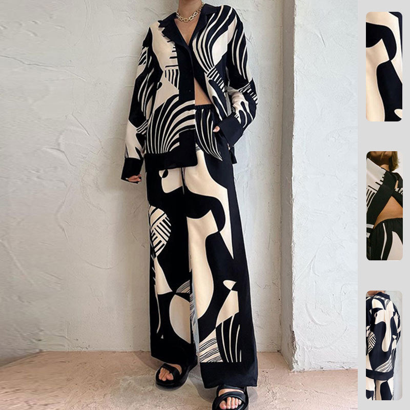Ensemble en tissu à la mode pour femmes avec motif graphique Levoire