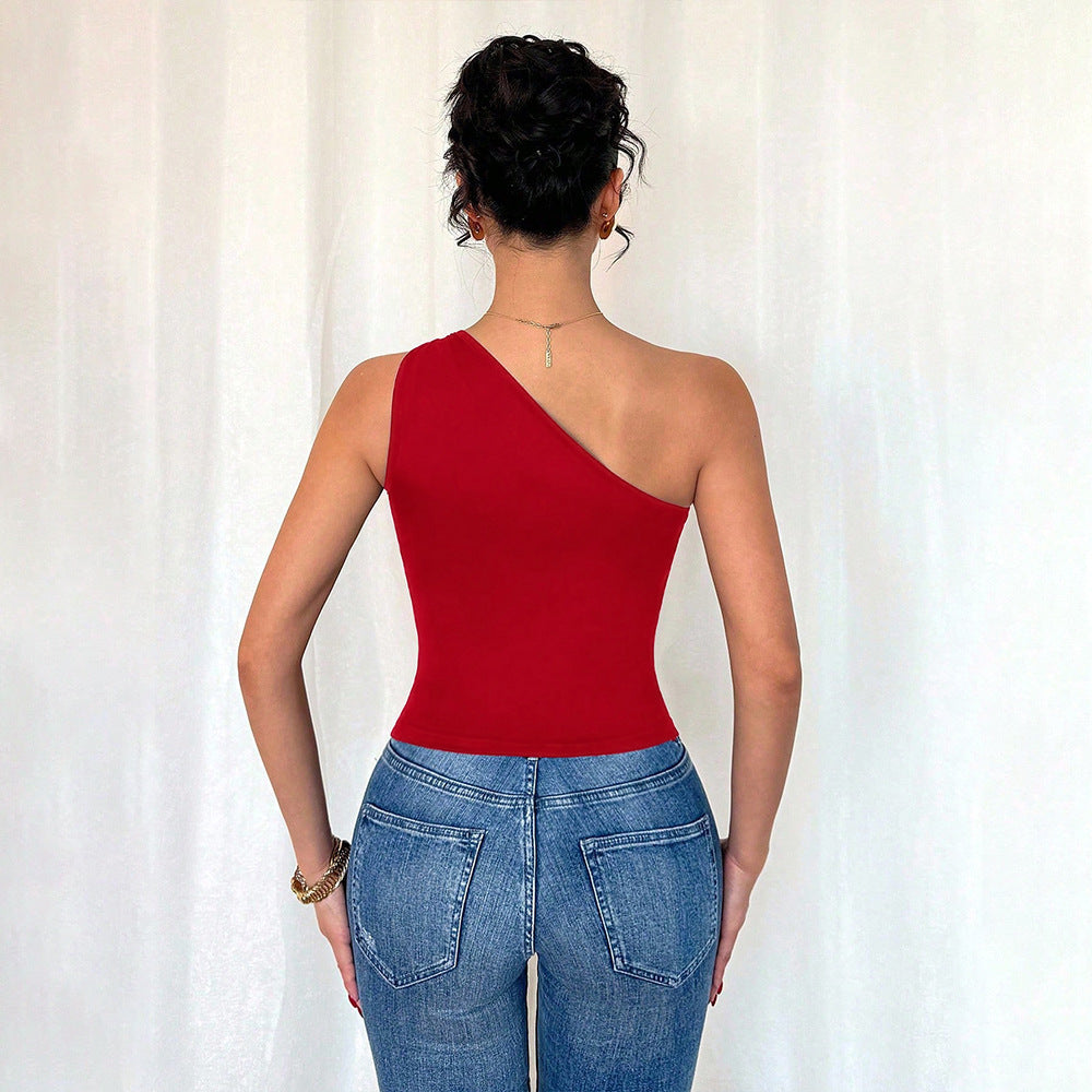 Body femme asymétrique avec nœud décoratif Levoire