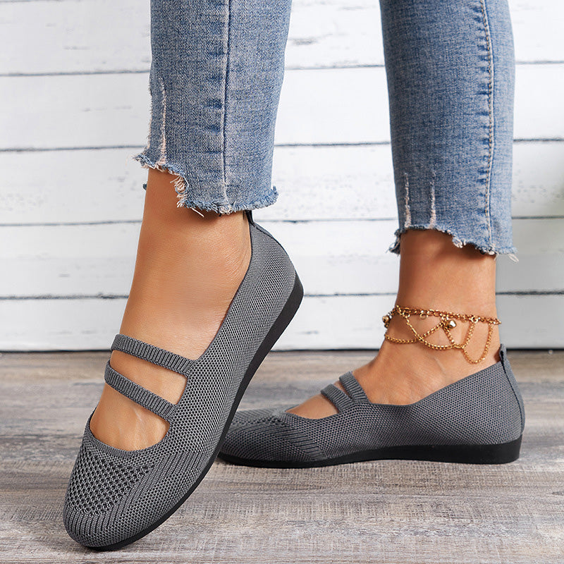 Levoire | Sandales Litistet Avec Bride Sur Le Dessus Du Pied Et Semelle Basse Pour Femmes Gris